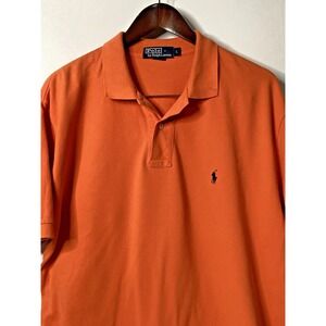 VTG Gold Dot Tag POLO by Ralph Lauren Men's Polo Shirt Heather Orange Size Large